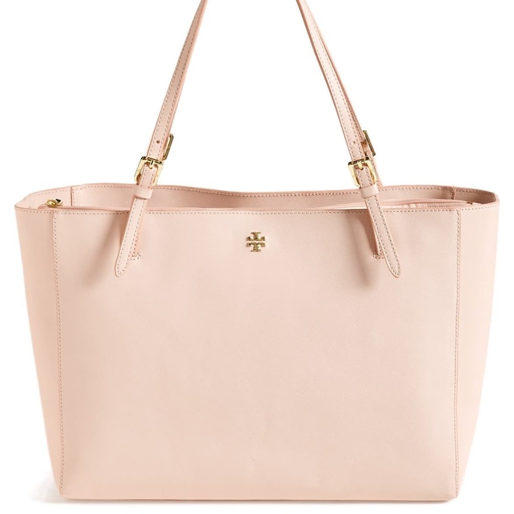 Tory Burch Light Oat York Buckle Tote